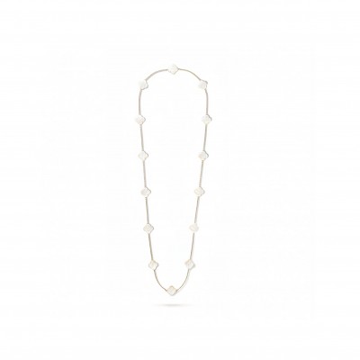 VAN CLEEF ARPELS PURE ALHAMBRA LONG NECKLACE, 14 MOTIFS - YELLOW GOLD, MOTHER-OF-PEARL  VCARA39900